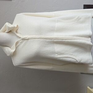 Vince Camuto Cozy White Hooded Sweater XS (Oversized)